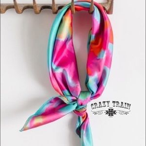 Crazy Train Vibrant Pink and Blue Scarf
